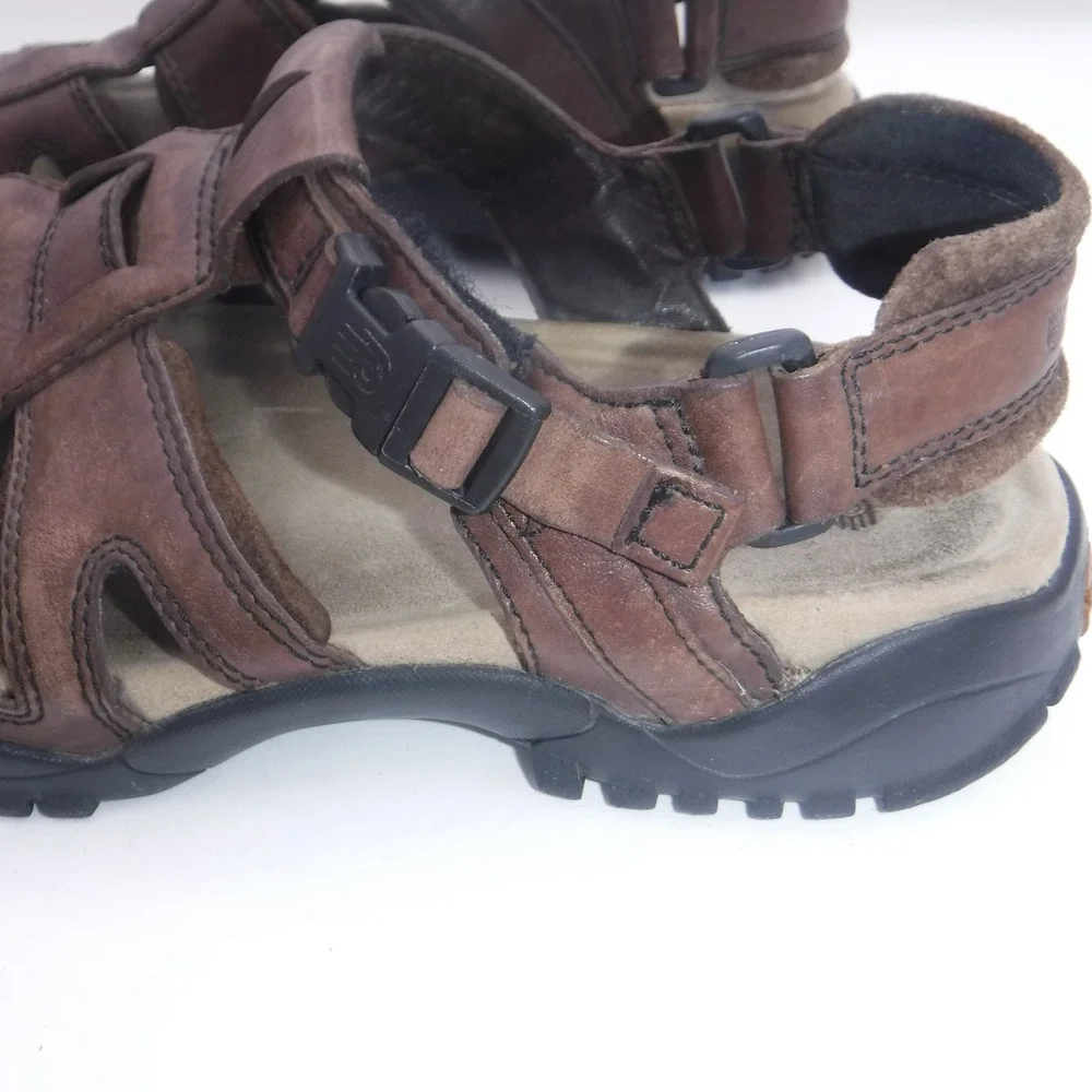 Teva Mens‎ Brown Waterproof Leather Fisherman Sandals Rugged Outdoor Hiking 11
